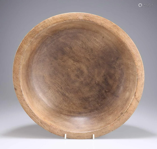 A 19TH CENTURY SYCAMORE DAIRY BOWL