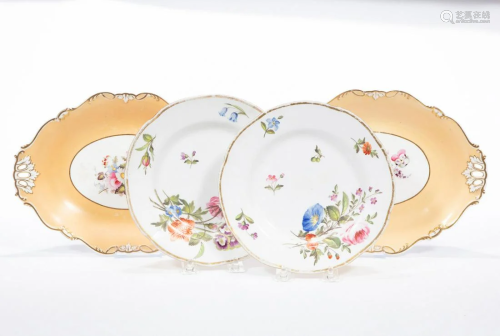 Pair of Ridgway Porcelain Oval Cake Dishes