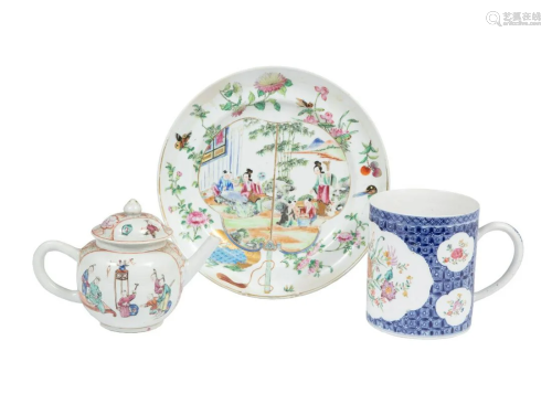 Chinese Export Famille Rose Porcelain Tableware