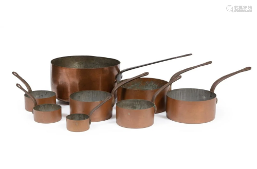 Group of Copper Pots