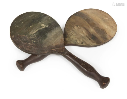 Pair of Painted Wood Ping Pong Paddles