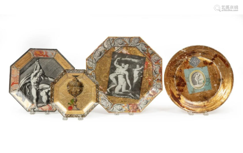 Four Mario Villa Cabinet Plates