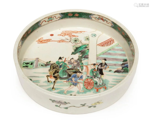 Decorative Chinese Famille Verte Porcelain Basin