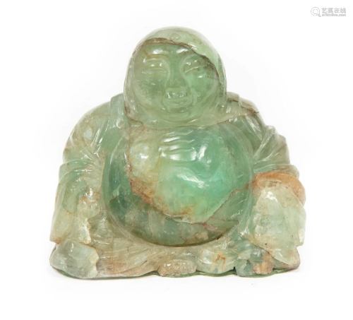 Chinese Fluorite Figure of Budai
