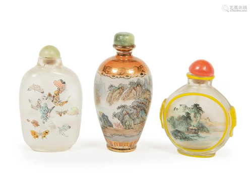 Three Glass Snuff Bottles