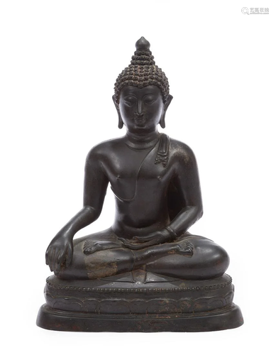 South Asian Bronze Figure of Buddha