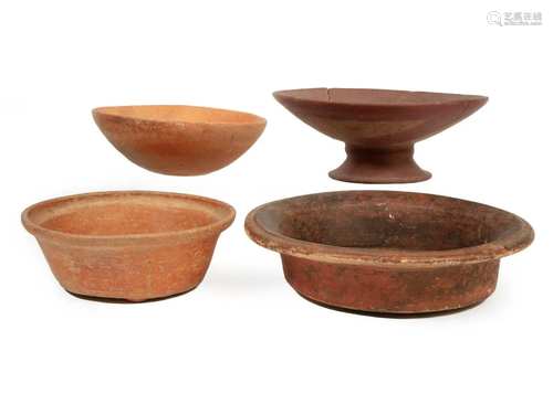 Four Pre-Columbian Pottery Bowls