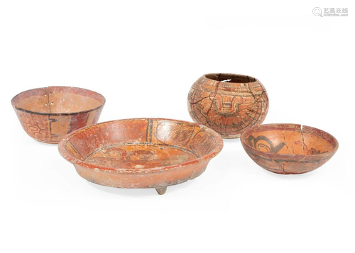 Four Pre-Columbian Pottery Vessels