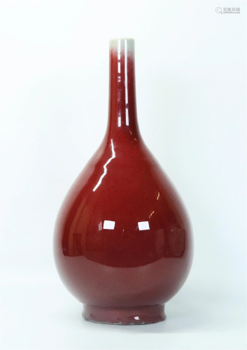 Large Chinese Underglaze Red Porcelain Bottle Vase