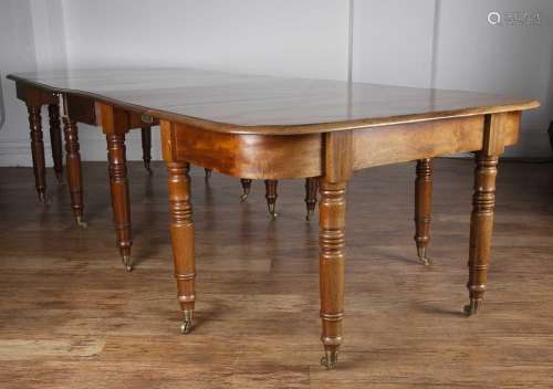 Mahogany D-end dining table 19th Century, with central drop-...