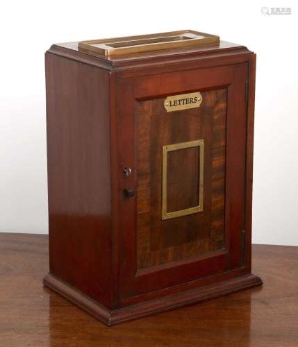 Large mahogany Country House style post box 20th Century, wi...