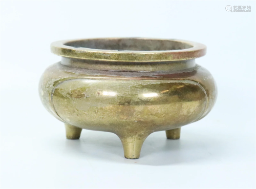 Chinese Qing Cast Bronze Incense Burner