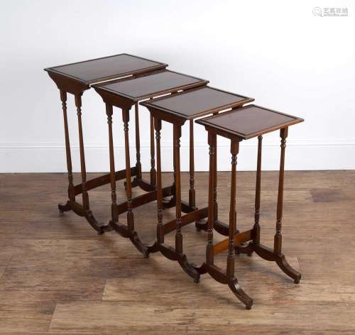 Quartetto of mahogany occasional tables late 19th Century, e...