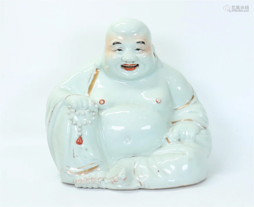 Lg Chinese Porcelain Blanc de Chine Budai Buddha