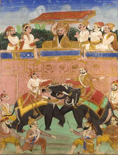 Elephant related pictures Indian, the first depicting Mohamm...