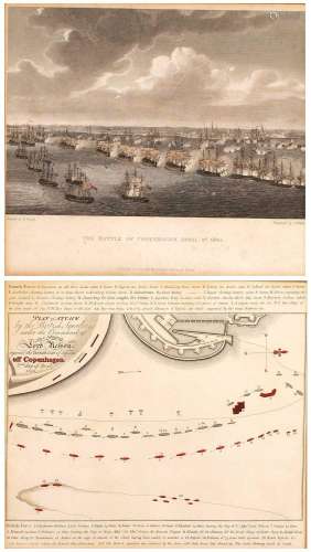 The Battle of Copenhagen, April 2nd 1801 coloured engraving ...