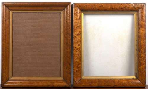 Two maplewood frames 19th Century, 56.5cm x 47cm and 56cm x ...