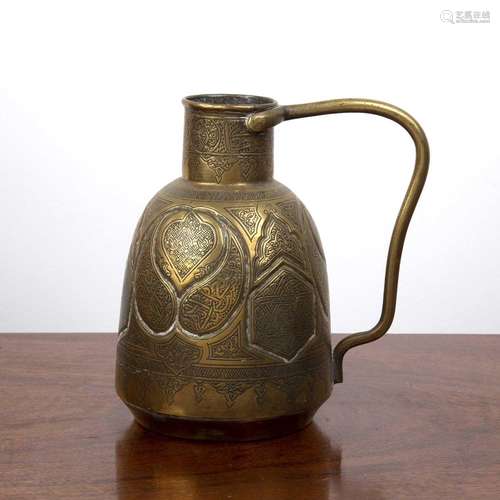 Qajar style jug Persian, with scrolling decoration, unmarked...