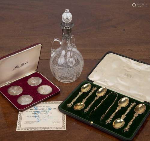 Collection of miscellaneous silver items comprising of: a Jo...