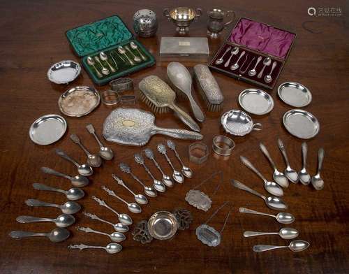 Collection of silver and silver plated ware comprising of: a...