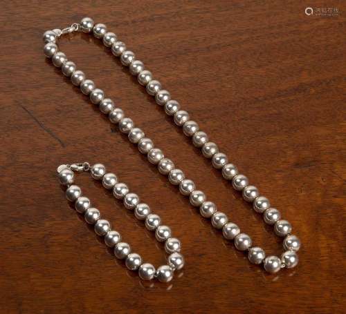 Tiffany & Co City hard wear silver necklace and bracelet...