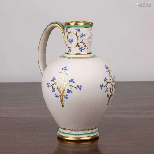 Copeland Parian Doric jug circa 1860, decorated with intertw...