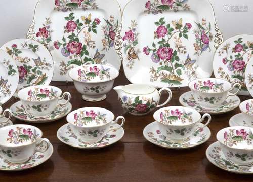 Wedgwood Charnwood pattern tea set to include eight tea cups...