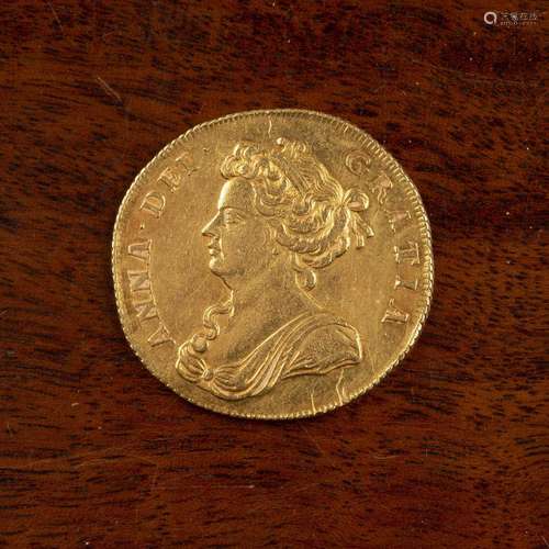 (Coin) Queen Anne gold two guineas 1709Good Very Fine