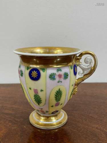 Russian Popov style cabinet cup porcelain, with painted and ...