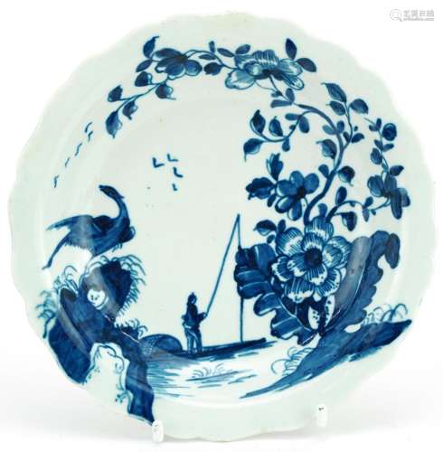 Early Worcester Cormorant pattern fingerbowl stand, 15cm in ...