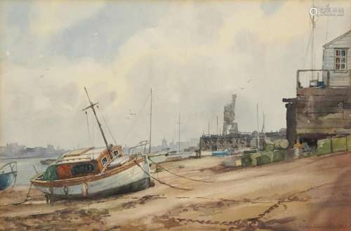 Ashton Cannell - Low Water, watercolour, The Wapping Group o...