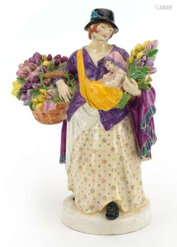 Charles Vyse, Chelsea Pottery figurine of a mother with chil...