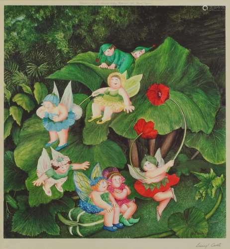 Beryl Cook - Fairy Dell, pencil signed print in colour with ...