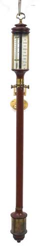 Dove Bazeley of Cheltenham, mahogany and brass ships stick b...