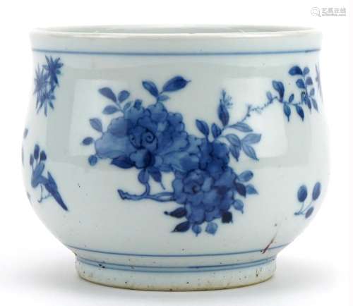 Chinese blue and white porcelain baluster censer hand painte...