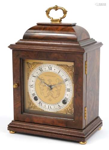 Burr walnut Elliott mantle clock retailed by The Alexander C...