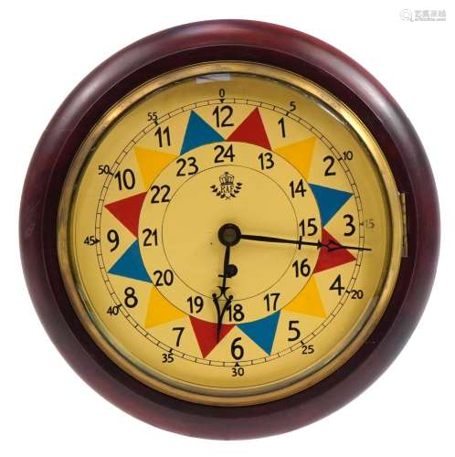 RAF design fusee wall clock with painted dial, 33cm in diame...