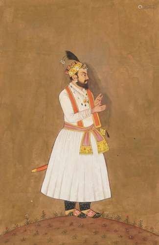 Portrait of a gentleman wearing traditional dress, Indian Mu...