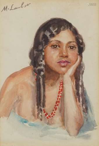 Manner of Maggie Laubser - Young South African Beauty, water...