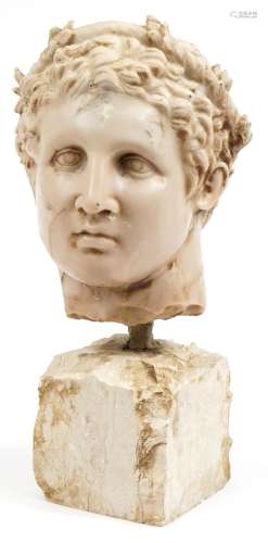 Large classical bust of a Roman Emperor, 50cm high