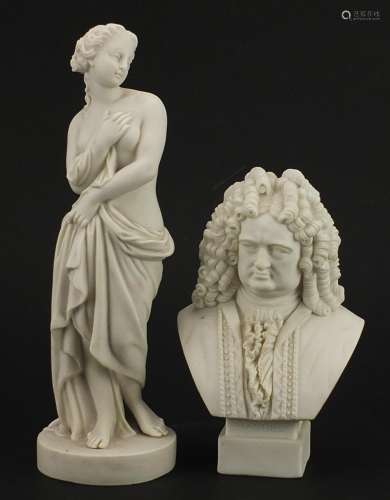 Robinson & Leadbeater parian ware porcelain bust of Hand...