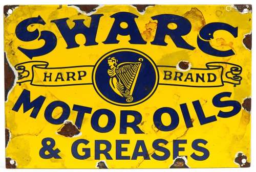 Enamel Swarc Motor Oil & Greases rectangular advertising...