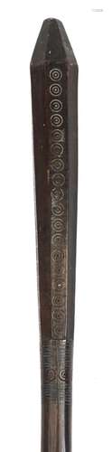 Tribal interest hardwood club, possibly Tongan, 137.5cm in l...