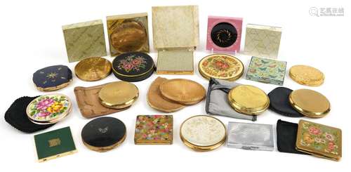 Twenty vintage and later compacts, some with enamel includin...