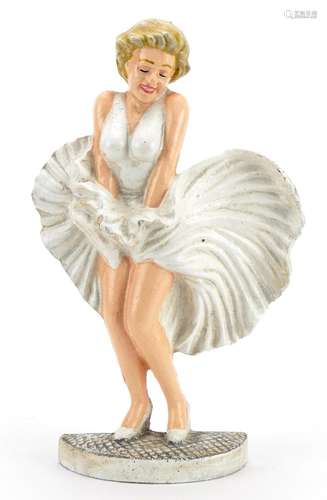 Painted cast iron doorstop in the form of Marilyn Monroe, 34...