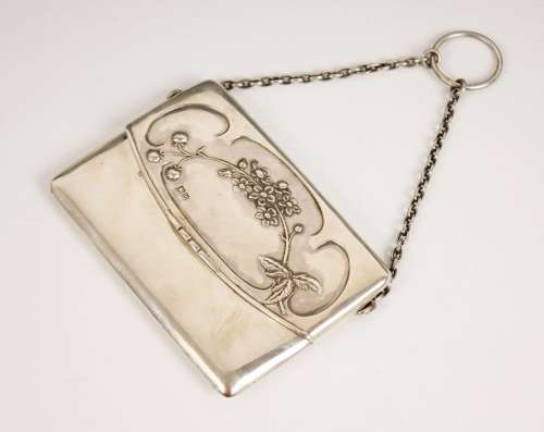 An Art Nouveau silver purse, Sampson Mordan & Co, London...