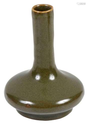 Chinese Porcelain Teadust Glazed Miniature Bottle Vase