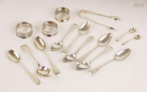 A set of six George III silver Old English pattern teaspoons...