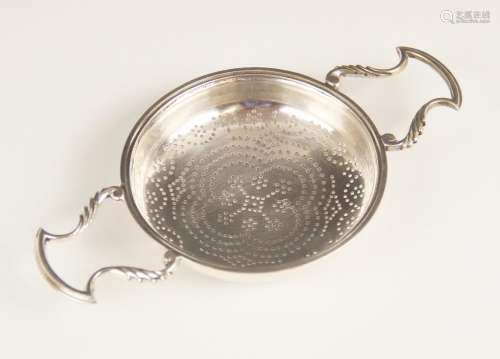 A George II silver lemon strainer, London 1748 (makers mark ...