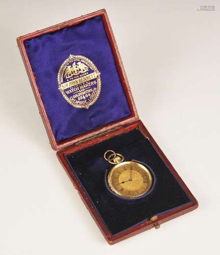 A Victorian 18ct gold open face pocket watch, the circular d...